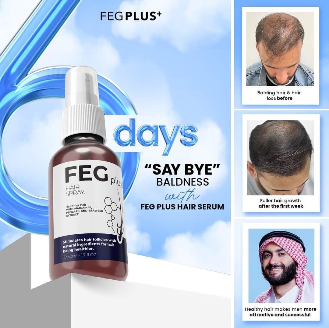 FEG Plus Natural Hair Growth Spray: Nourish Your Scalp for Lush, Vibrant Hair