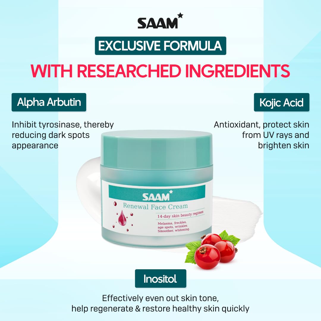SAAM Face Cream for Melasma, Freckles & Dark Spots