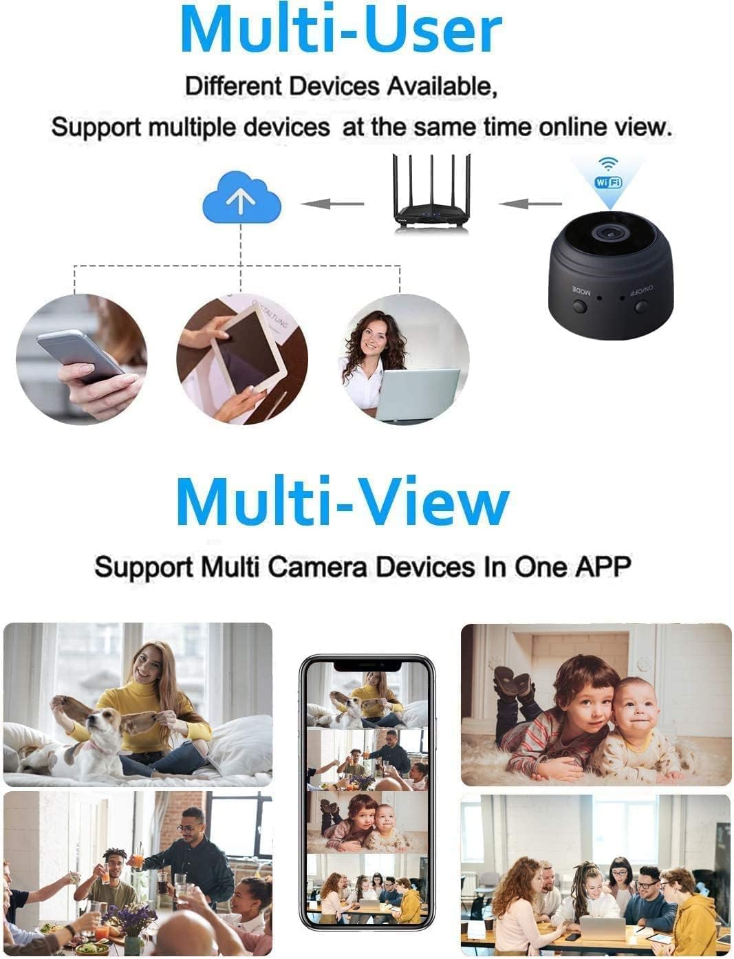 A9 Mini Wireless WiFi Hidden Security Camera - 1080P HD with Night Vision & Motion Detection