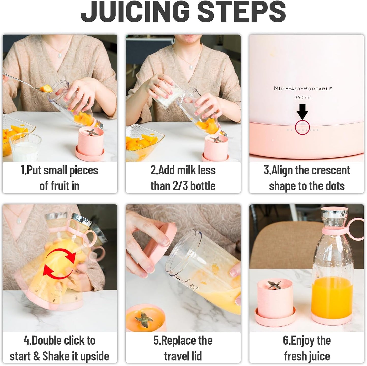 60% Discount Today Portable Electric Bottle Juicer For Shakes And Smoothies