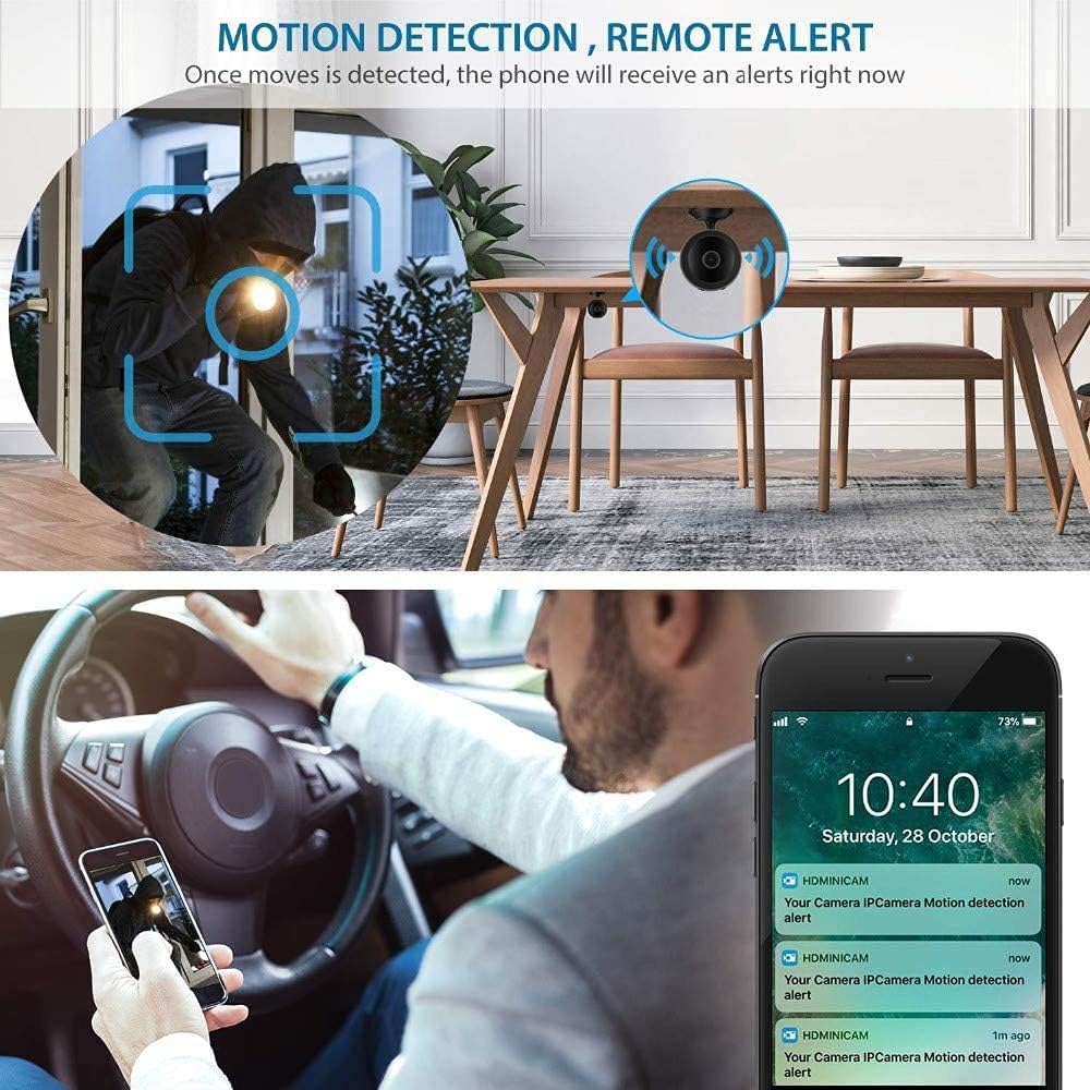 A9 Mini Wireless WiFi Hidden Security Camera - 1080P HD with Night Vision & Motion Detection
