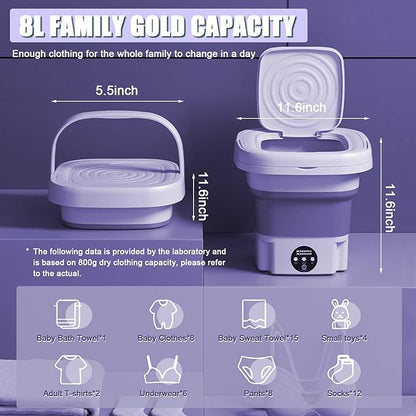 UNICASA ( Upgraded ) ™ Portable Washing Machine,11L Foldable Mini Washing Machine