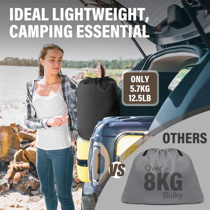 Single Air Mattress, Built-in Pump with Storage Bag