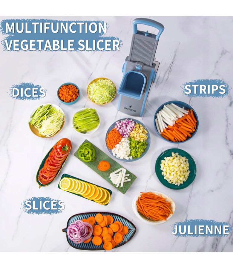 Multifunction Vegetable Slicer - Once For All Upgrade Safe Mandoline Slicer Plus